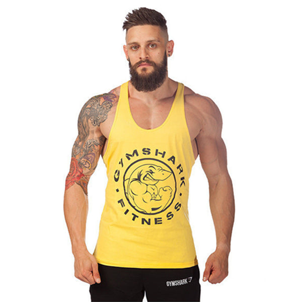 Tank Top Men Gym-shark Bodybuilding and Fitness